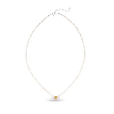 1TA0530-010 [THALLO] Aelia Daisy Necklace Layer, 24K Gold And Sterling Silver #s853b (EU)
