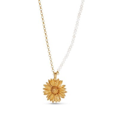1TA0530-023 [THALLO] Daisy Field Daisy Pendant Layer, With Detachable Motif, 24K Gold Vermeil On Sterling Silver #s342b (EU)