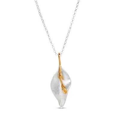 1TA0530-002 [THALLO] Tinos Jasmine Pendant Layer, With Detachable Motif, 24K Gold And Sterling Silver #s199b (EU)