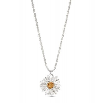 1TA0530-029 [THALLO] Daisy Field Daisy Pendant 24K Gold And Sterling Silver #S007a (EU)