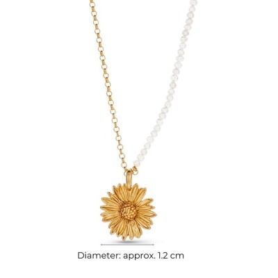 1TA0530-023 [THALLO] Daisy Field Daisy Pendant Layer, With Detachable Motif, 24K Gold Vermeil On Sterling Silver #s342b (EU)