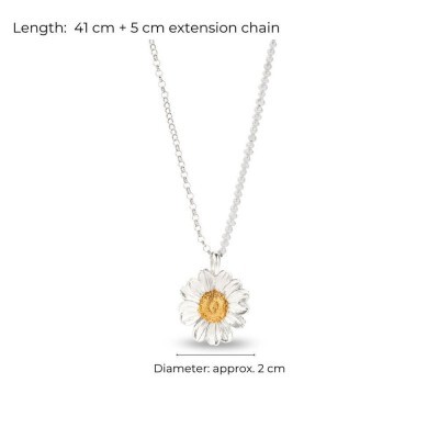 1TA0530-049 [THALLO] Ismini Daisy Pendant With Detachable Motif, 24K Gold And Sterling Silver #s671b (EU)