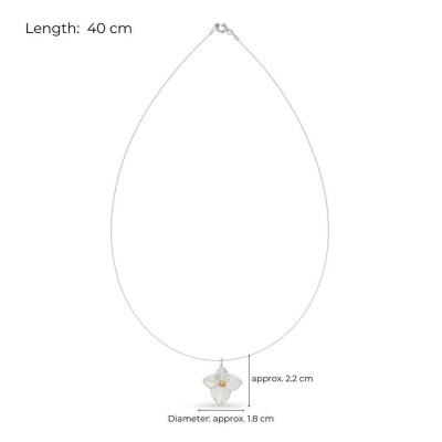 1TA0530-054 [THALLO] Petals Hydrangea Pendant Steelwire, 24K Gold And Sterling Silver #s726b (EU)
