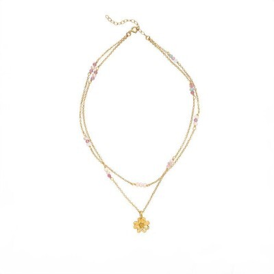 1TA0530-121 [THALLO] 雛菊吊墜，24K鍍金​​純銀 #s816b (EU)