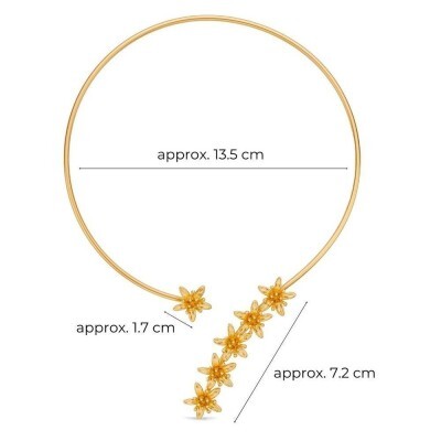 1TA0530-141 [THALLO] Phillis 搖錢樹項鍊，配有柔韌的金屬絲，24K 鍍金純銀 #s496b (EU)