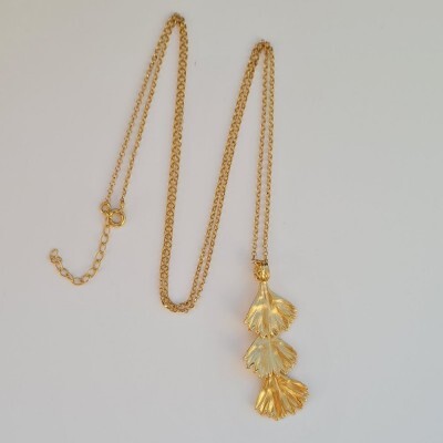 1TA0530-162 [THALLO] Petalia 長版項鍊，24K 鍍金純銀 #s904b (EU)