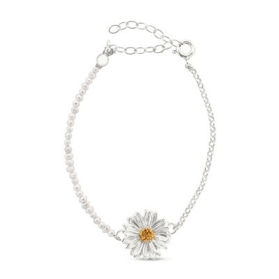 1TA0530-017 [THALLO] 雛菊田野雛菊手鍊 24K 金和純銀 #s298b (EU)