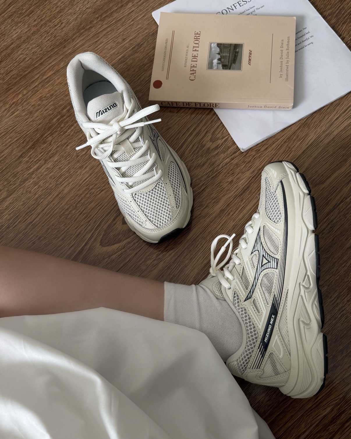 MIZUNO NEX 奶油色 冰白 黑灰 輕量 透氣 網面 耐磨 慢跑鞋 男女鞋 D1GH262407 / 預購