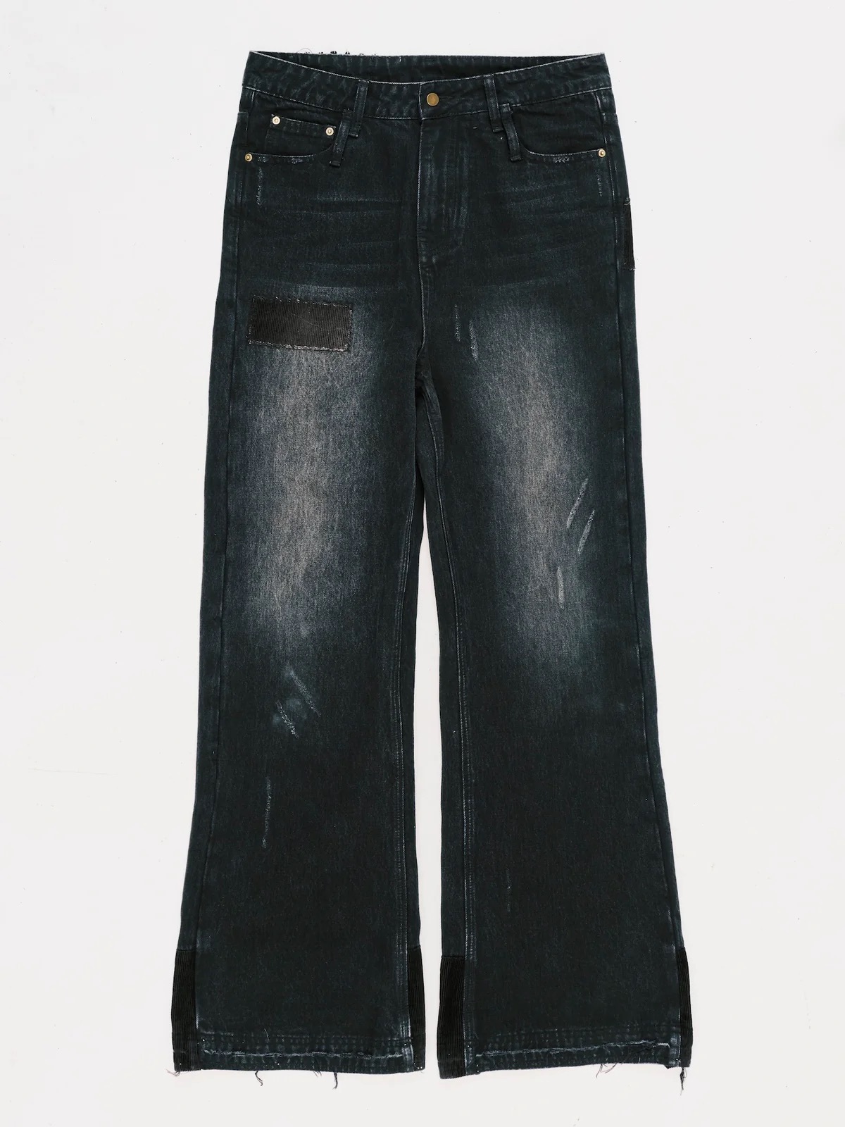 ANWM PATCHWORK DENIM  JEANS  Black