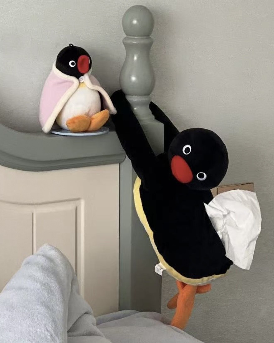 <來抽我呀!> 🐧PINGU 懸掛式 面紙盒