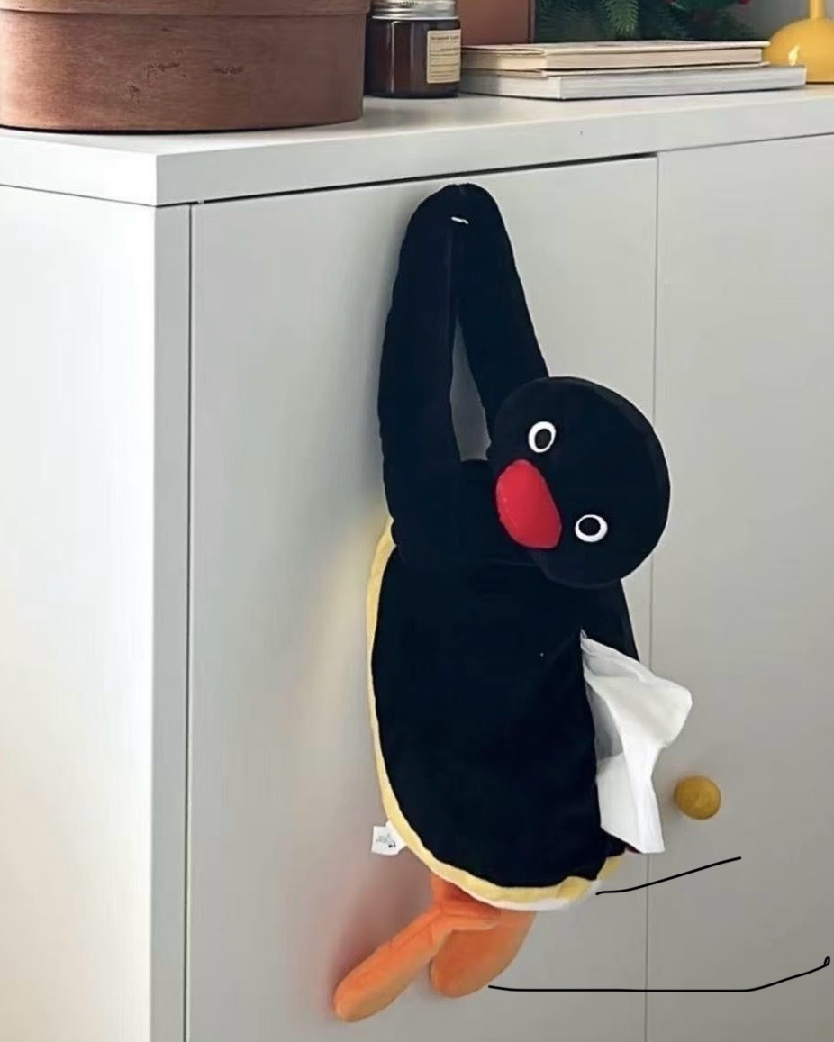 <來抽我呀!> 🐧PINGU 懸掛式 面紙盒