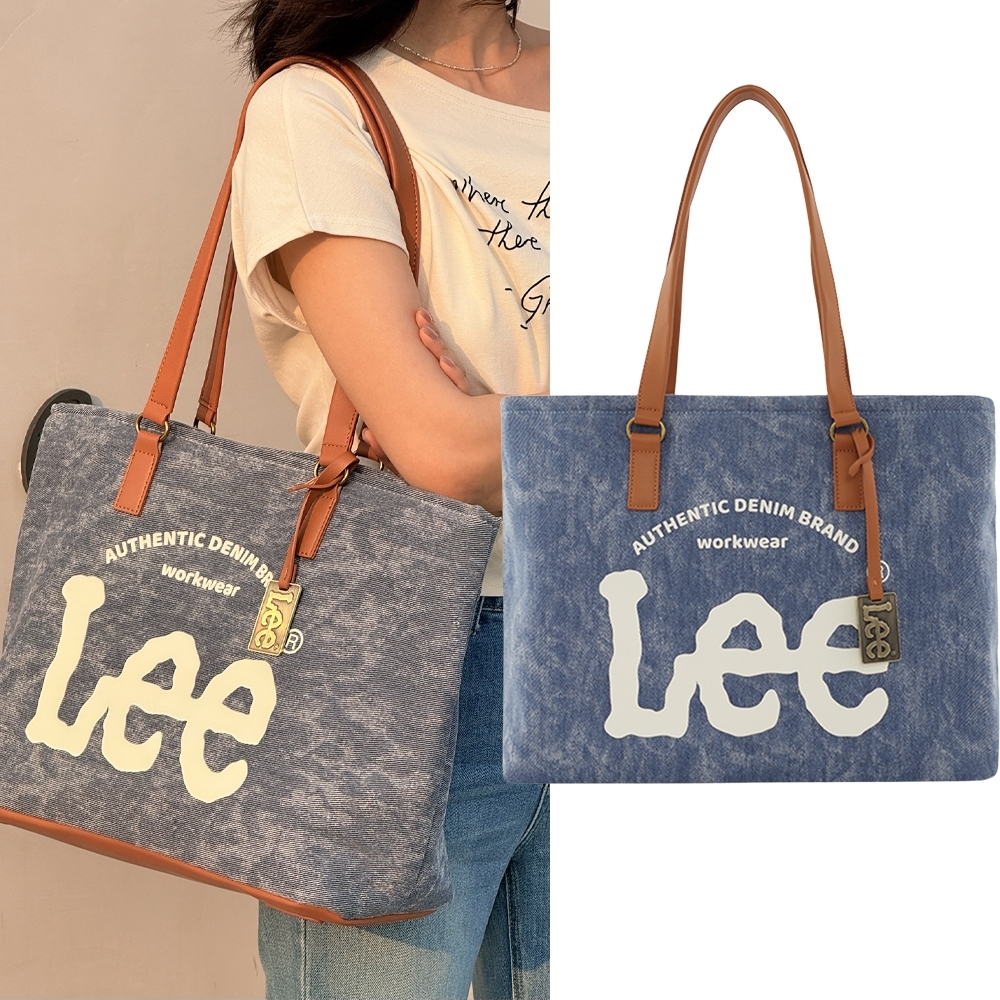 LEE LOGO 超大容量 做舊 手提包 託特包 購物袋 單肩包 [LE230051M]