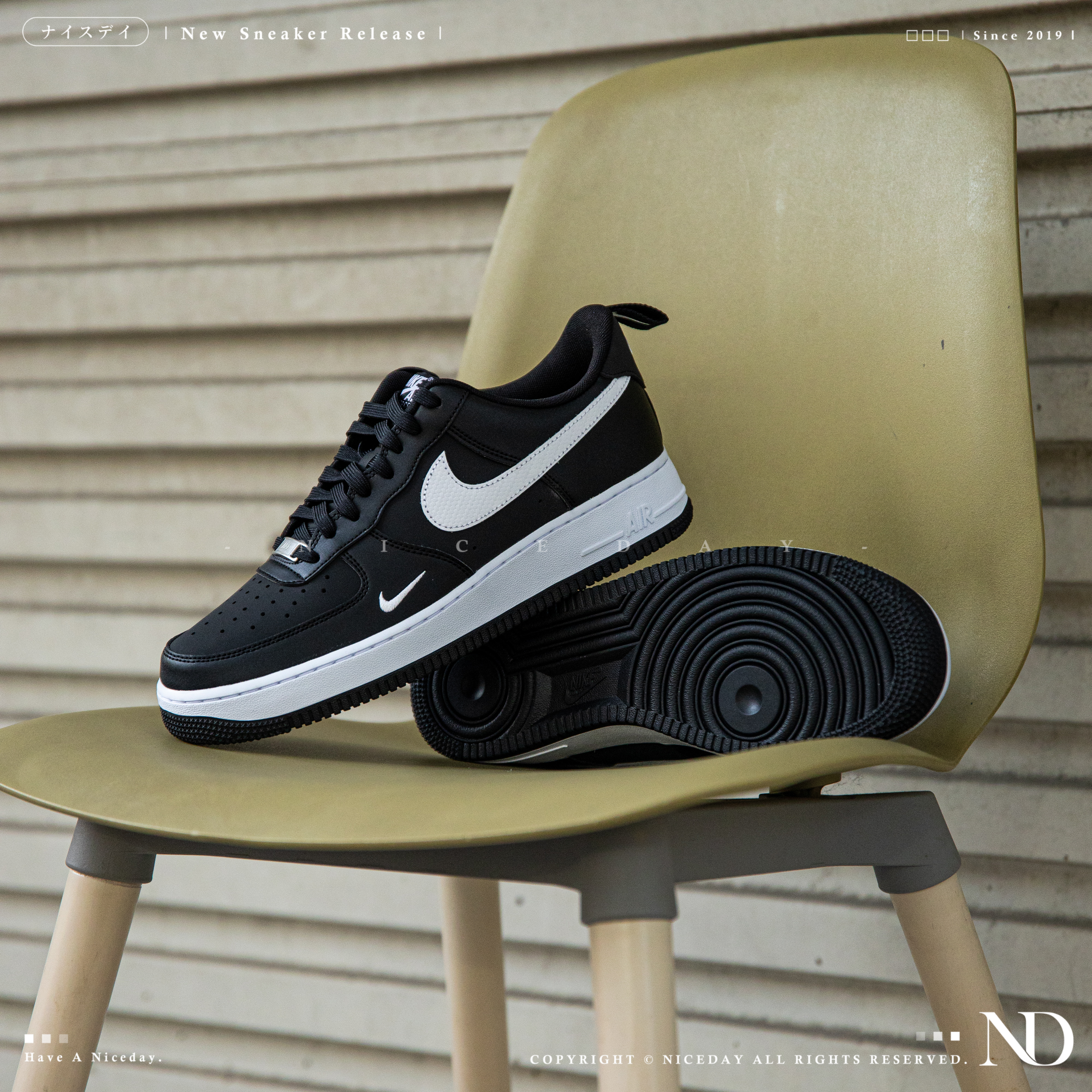 NICEDAY 現貨 Nike Air Force 1 Carbon Fiber 黑白 碳纖維 黑 黑鞋 AF1 小勾 IR5599-001