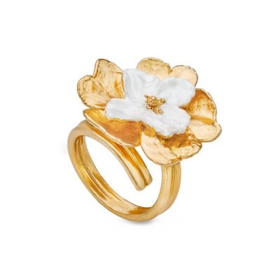 1TA0530-348 [THALLO] Bella Poppy 戒指，24K 鍍金純銀 #s581b (EU)