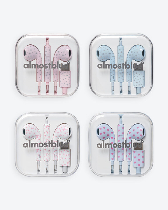 【預購】韓國代購 Almostblue 第二代 Snow earphones 星星 蝴蝶結 愛心 有線 耳機