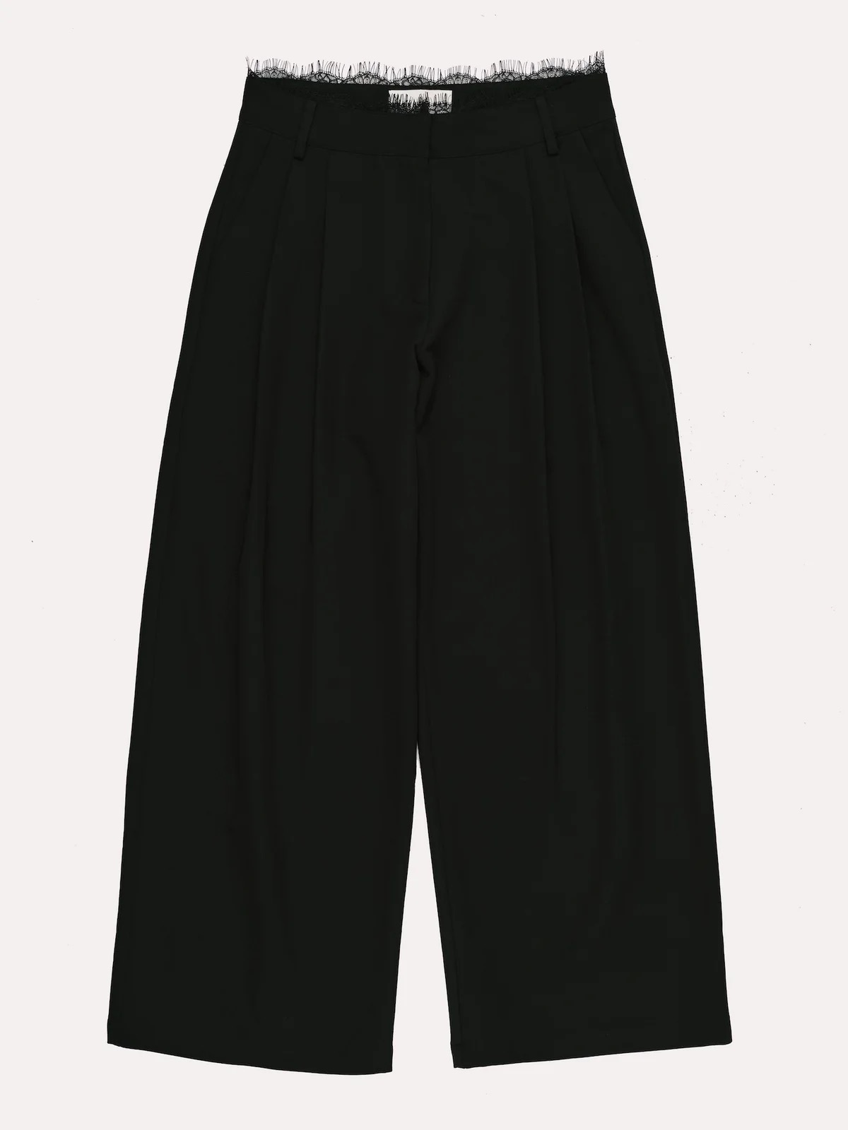 ANWM LACE PLEATED TROUSERS