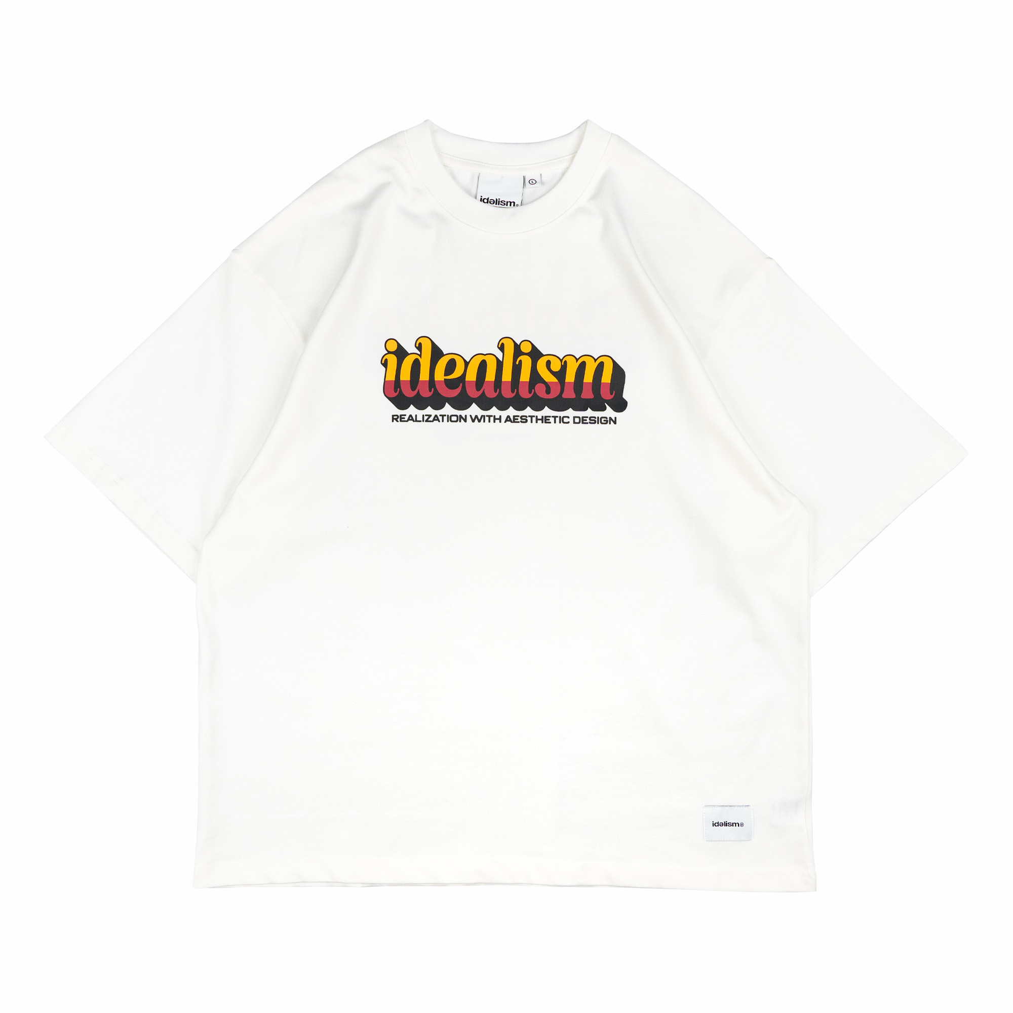 idealism｜ID26012 - Vibe Tee (White/Orange)