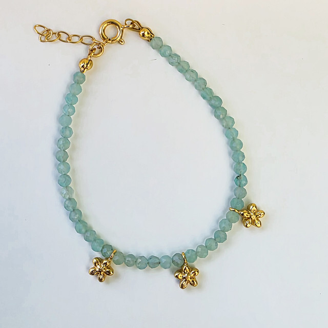 1TA0530-379 [THALLO] Hoya 925銀鍍24K金手鍊 #1511281s22 (EU)