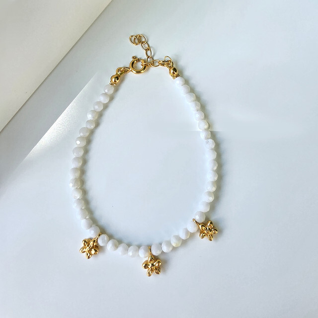1TA0530-381 [THALLO] Hoya 925銀鍍24K金手鍊 #1511281s22 (EU)