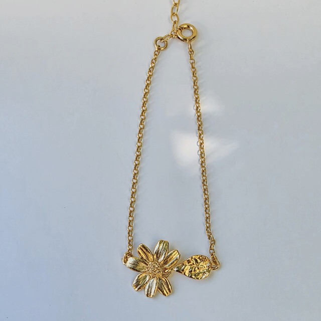1TA0530-386 [THALLO] 野雛菊手鍊，925銀鍍24K金 #1551888s22 (EU)