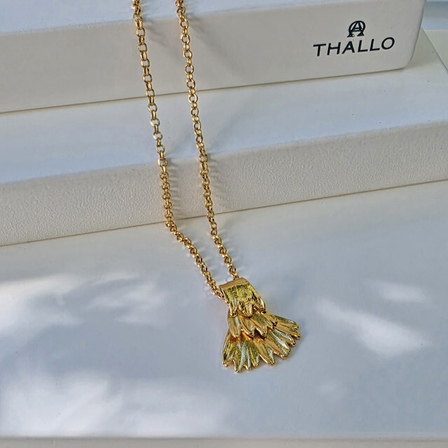 1TA0530-392 [THALLO] 項鍊吊墜，925銀鍍24K金 #1633380s22 (EU)