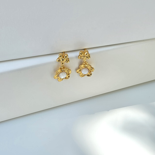 1TA0530-407 [THALLO] 耳環，925銀鍍24K金 #1752382s22 (EU)