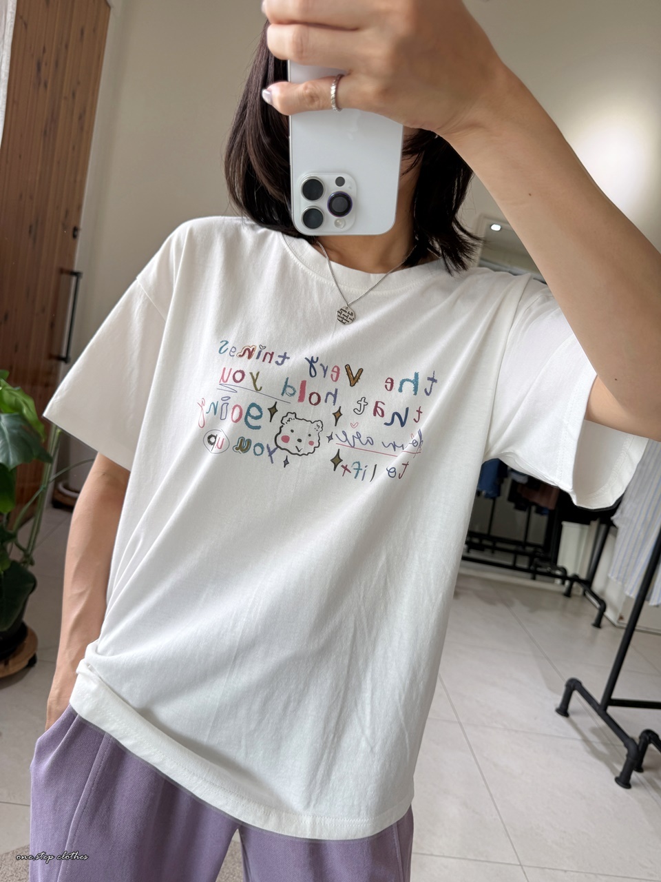 正韓塗鴉彩色字母狗狗T