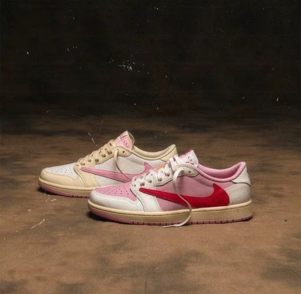 【APAIR】預購 Travis Scott x Nike Air Jordan 1 Low 倒鉤 粉 桃紅 IQ7604-100 IQ7604-101