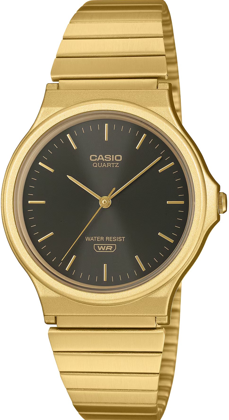 萬年鐘錶 - CASIO 卡西歐  復古簡約薄型指針石英錶  MQ-24GA-1A 錶徑34.9MM
