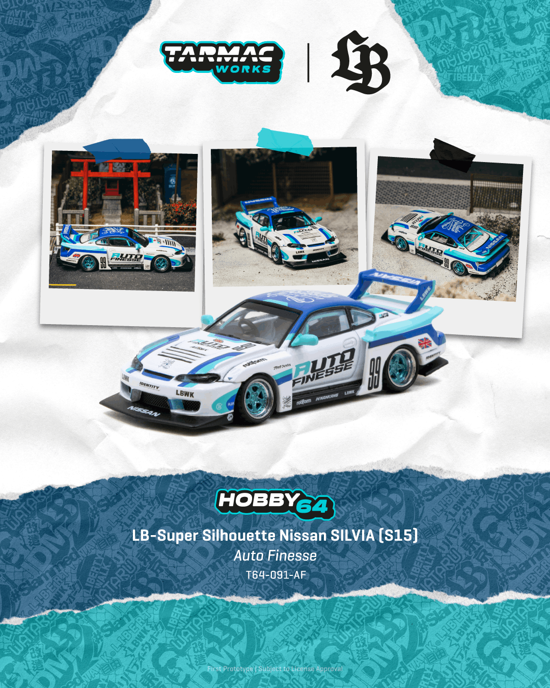 [預訂] Tarmac Works LB-Super Silhouette Nissan SILVIA S15 Auto Finesse
