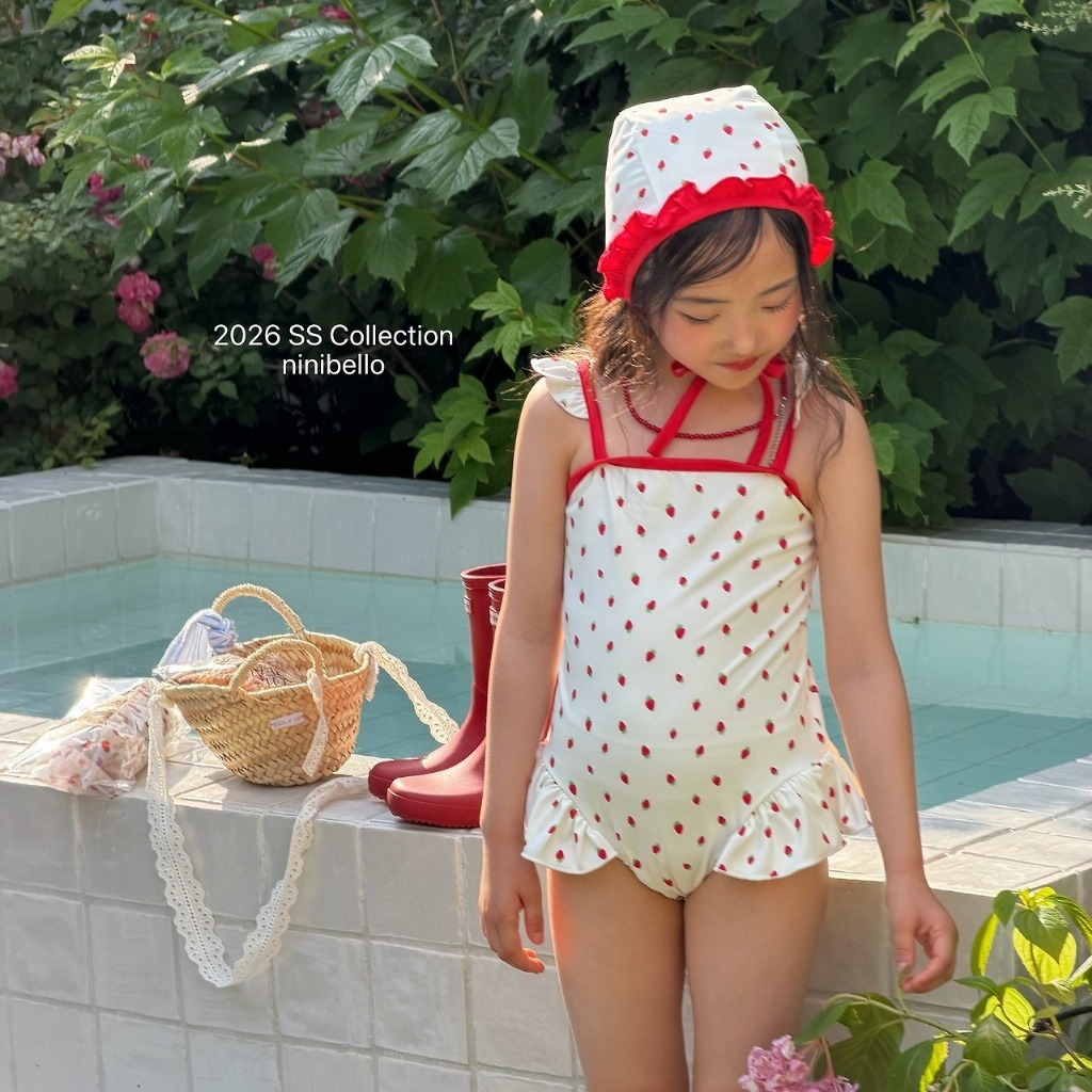 正韓夏NINIBELLO 兩色花邊甜美泳衣