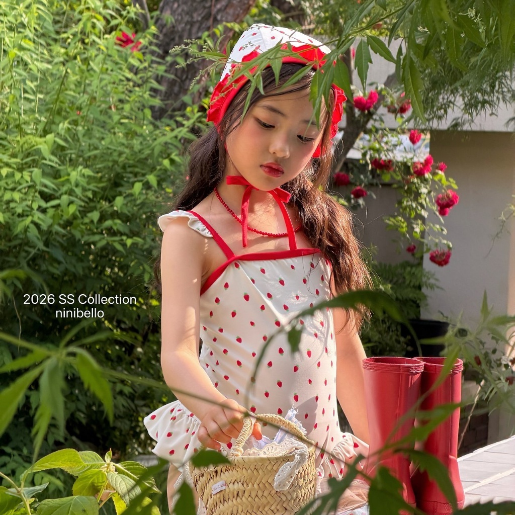正韓夏NINIBELLO 兩色花邊甜美泳衣