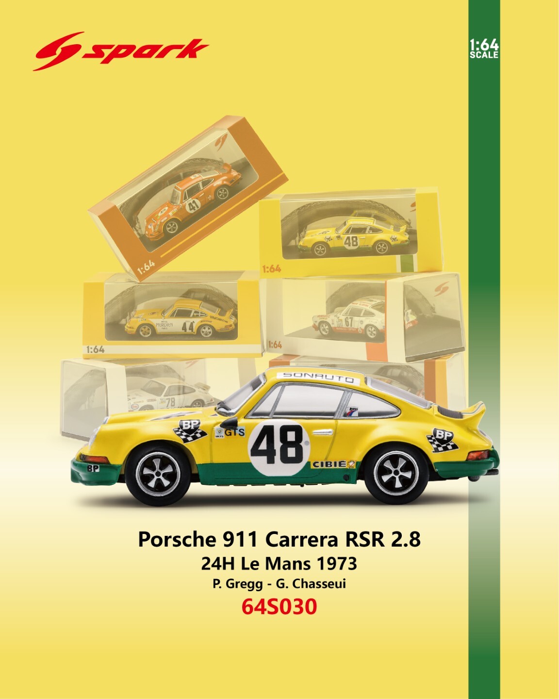 [預訂] Sparky Porsche 911 Carrera RSR 2.8 No.48 勒芒24小時 1973 P. Gregg／G. Chasseui
