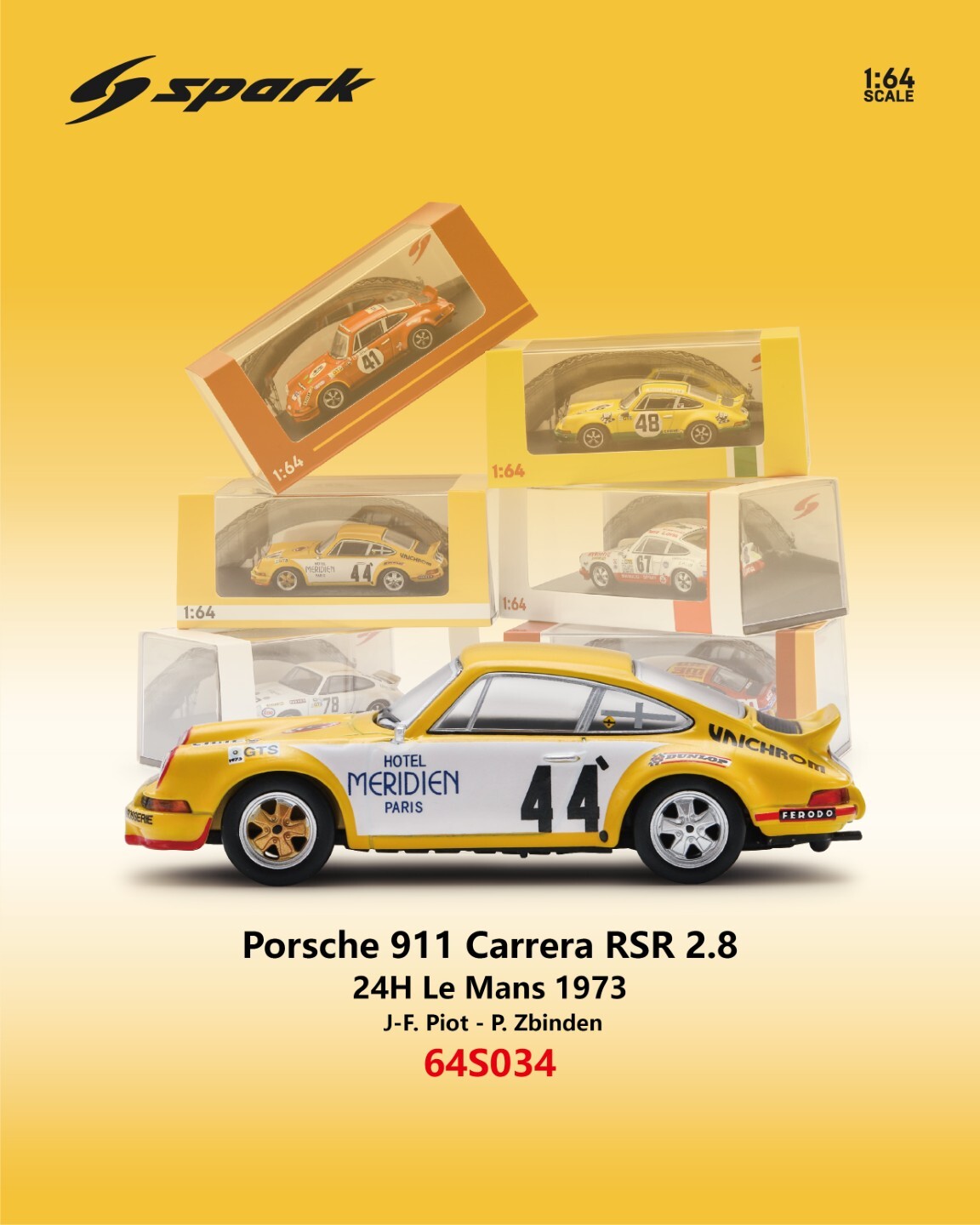[預訂] Sparky Porsche 911 Carrera RSR 2.8 No.44 勒芒24小時 1973 J-F. Piot／P. Zbinden