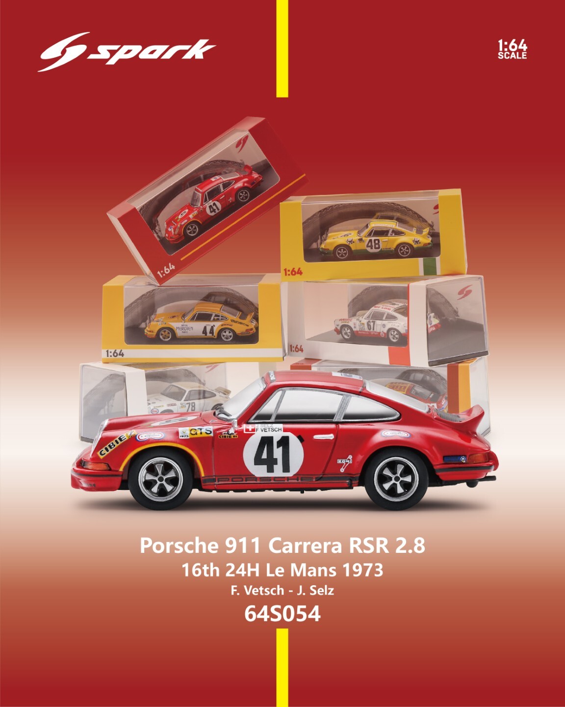 [預訂] Sparky Porsche Carrera RSR 2.8 No.41 第16名 勒芒24小時 1973 F. Vetsch／J. Selz
