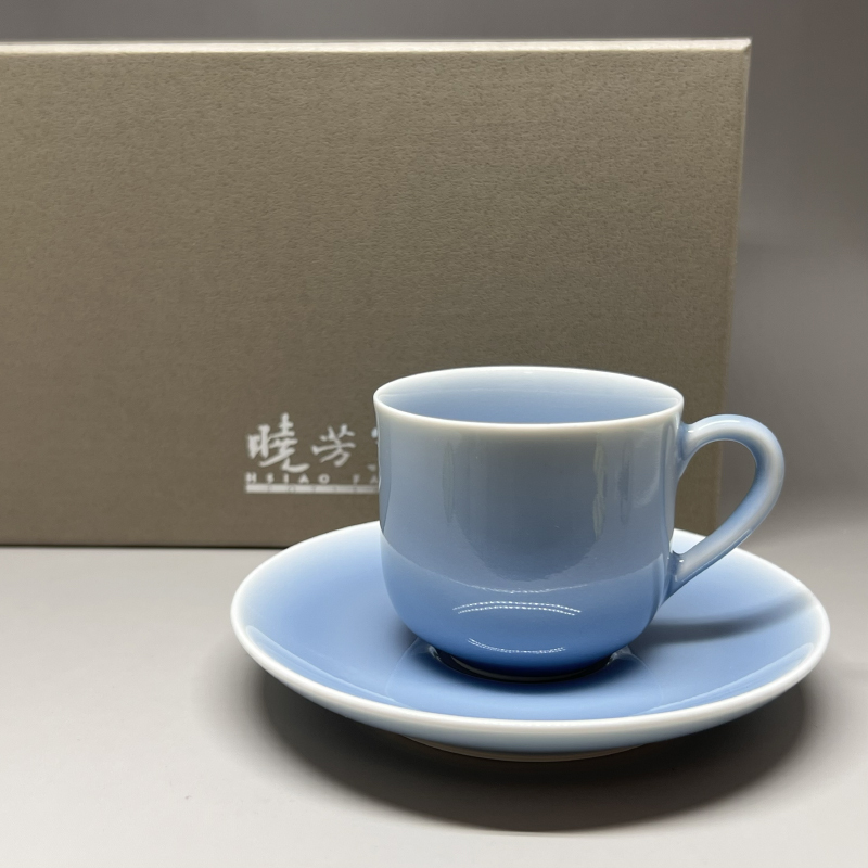 茶香自在】曉芳窯蔡曉芳大師天藍釉咖啡杯組禮盒組