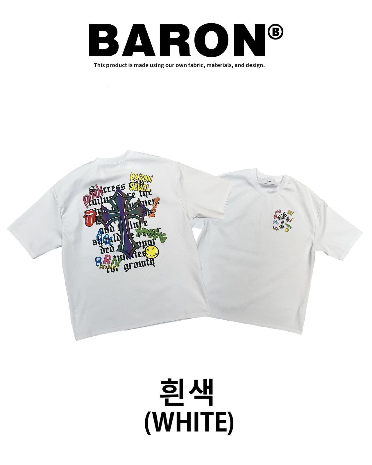 3M反光英文字圖案短袖Tee BARON-256T
