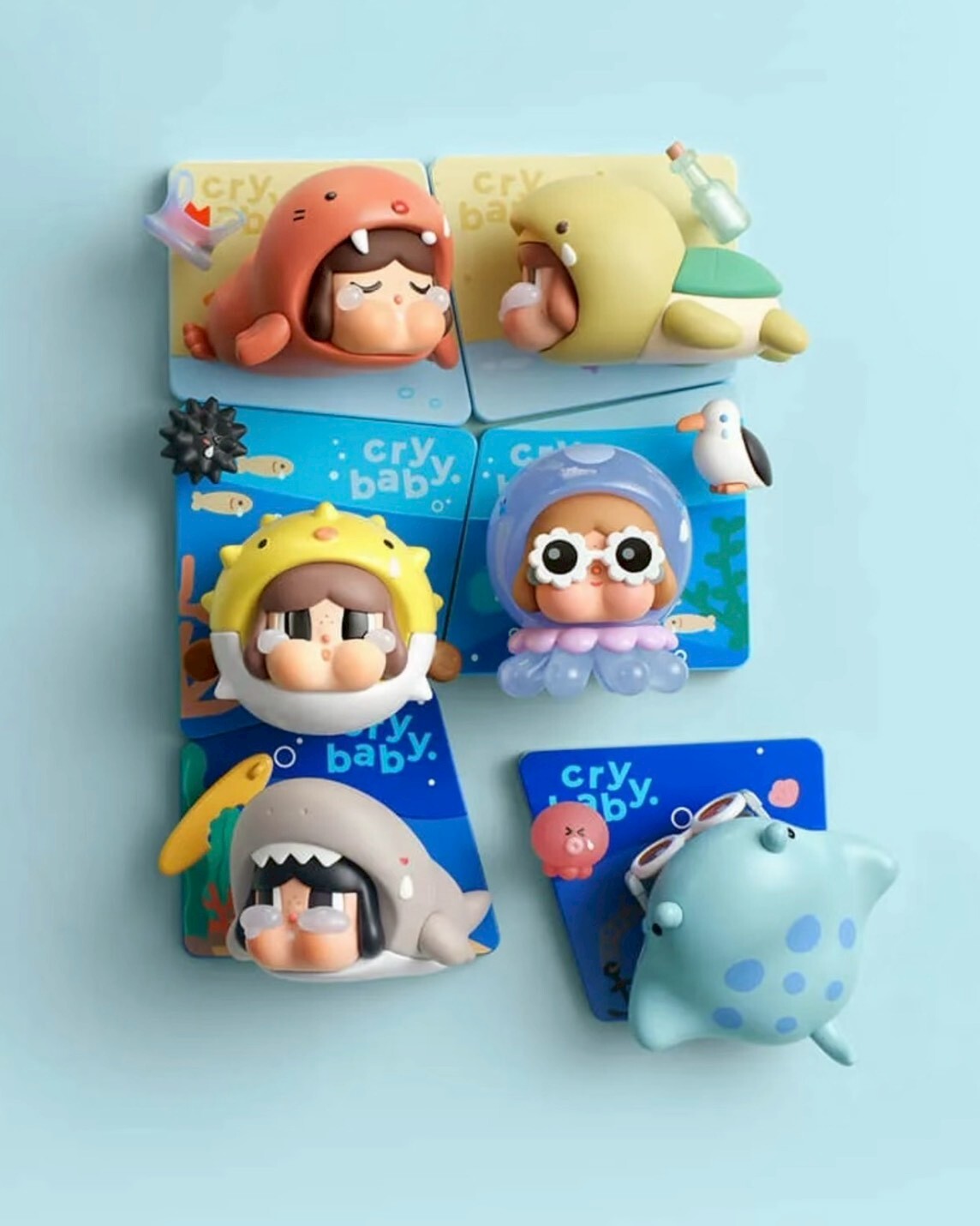 <官方正版>POPMART 泡泡瑪特 CRYBABY 淚流成海系列 冰箱貼 盲盒 磁鐵