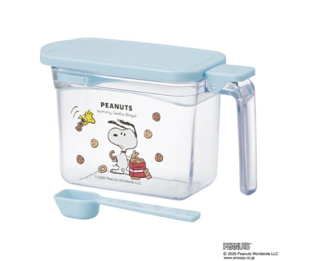 JP Snoopy 一按即開調味料盒 藍 8555 TK260529