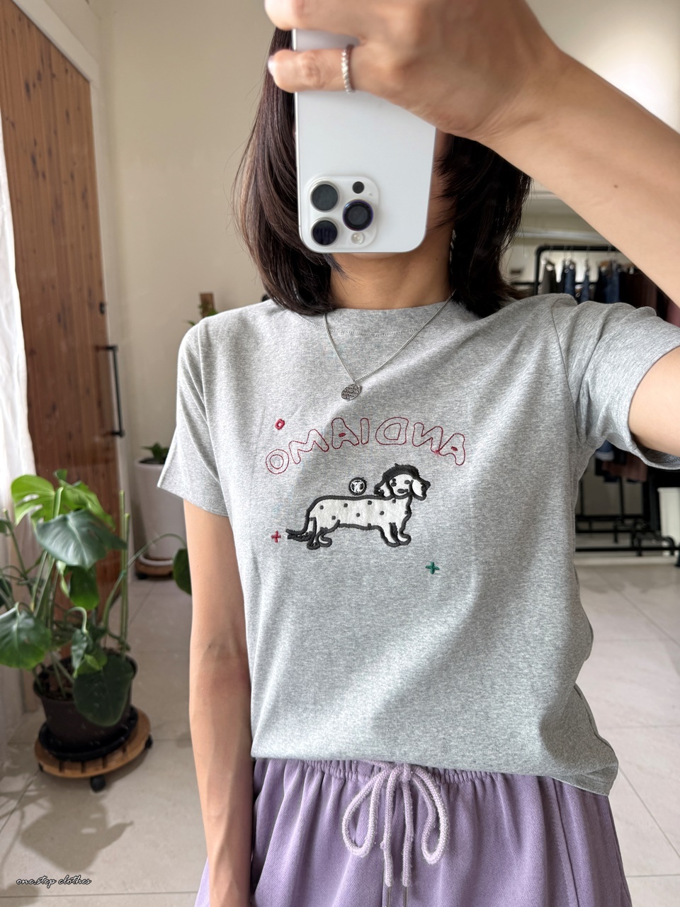 正韓Andimao刺繡狗狗T