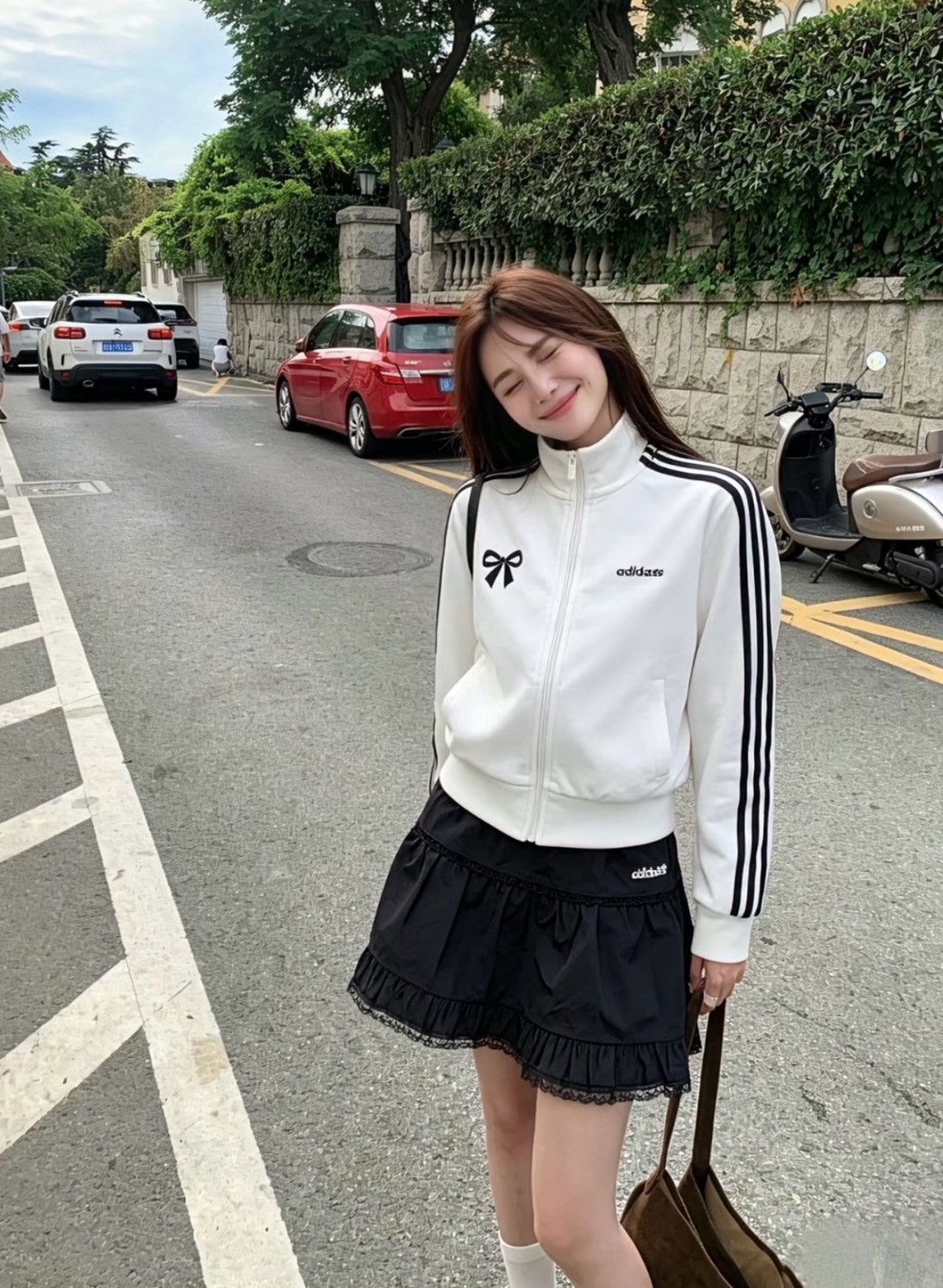 〈甜酷天花板🎀〉ADIDAS ORIGINALS 蝴蝶結 三線外套 四色
