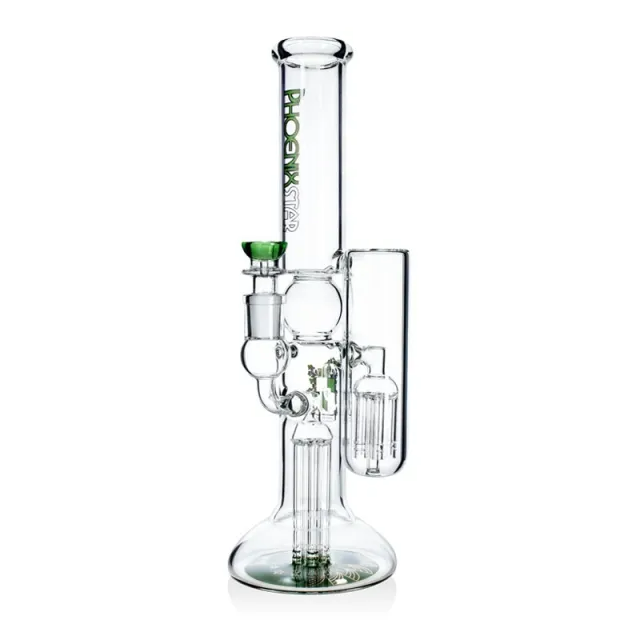 🇺🇸Phoenix Star - HF213 Double Perc Beaker Bong with Dual Chamber 多重發泡水煙壺 (35CM)