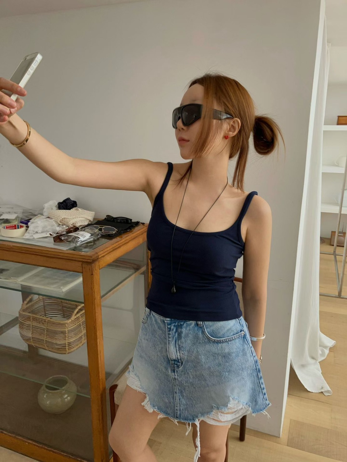 低領美剪裁背心