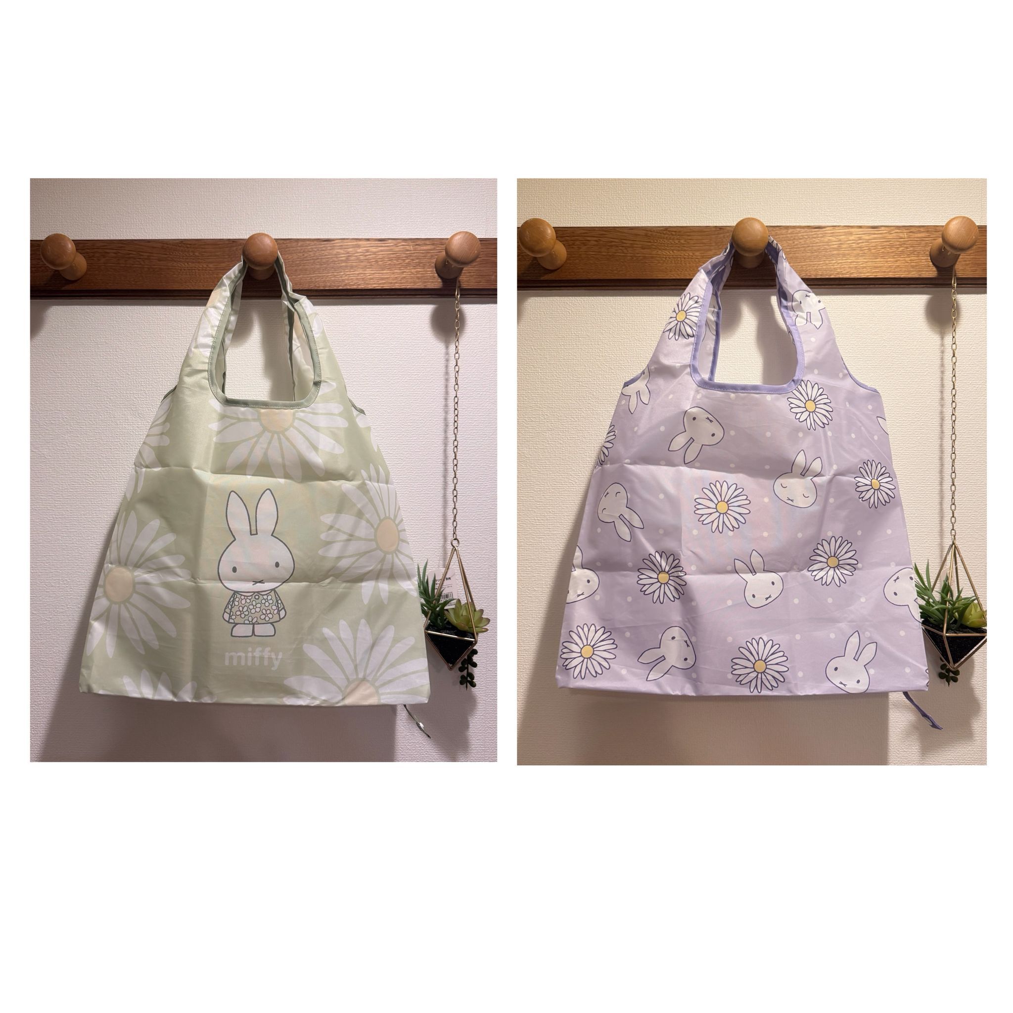 【最新發售】JP Miffy 附有底板收納環保袋 洋甘菊花花 3210 3203