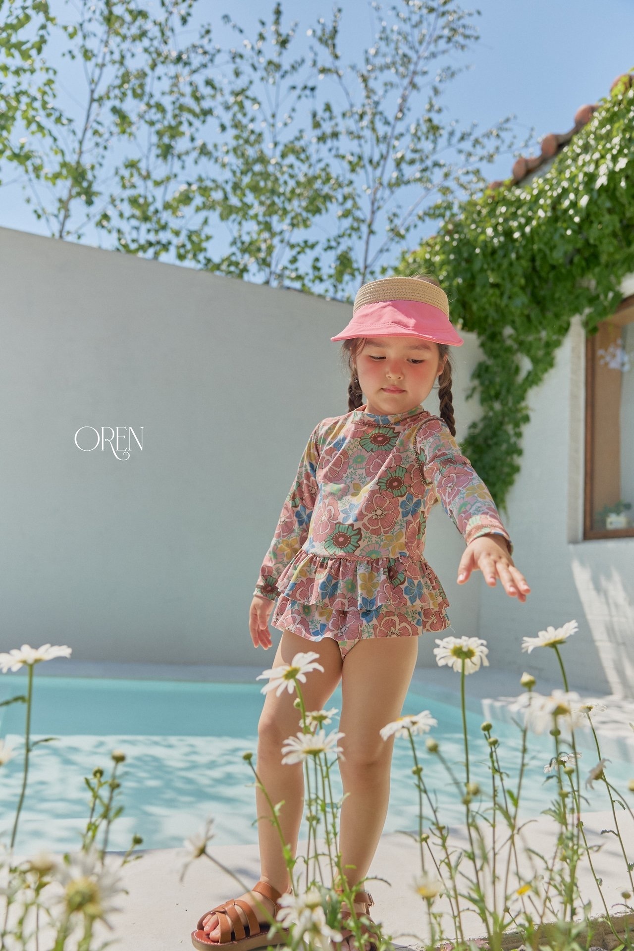 Oren Solea Fleur Rash Guard（Multi Flower）