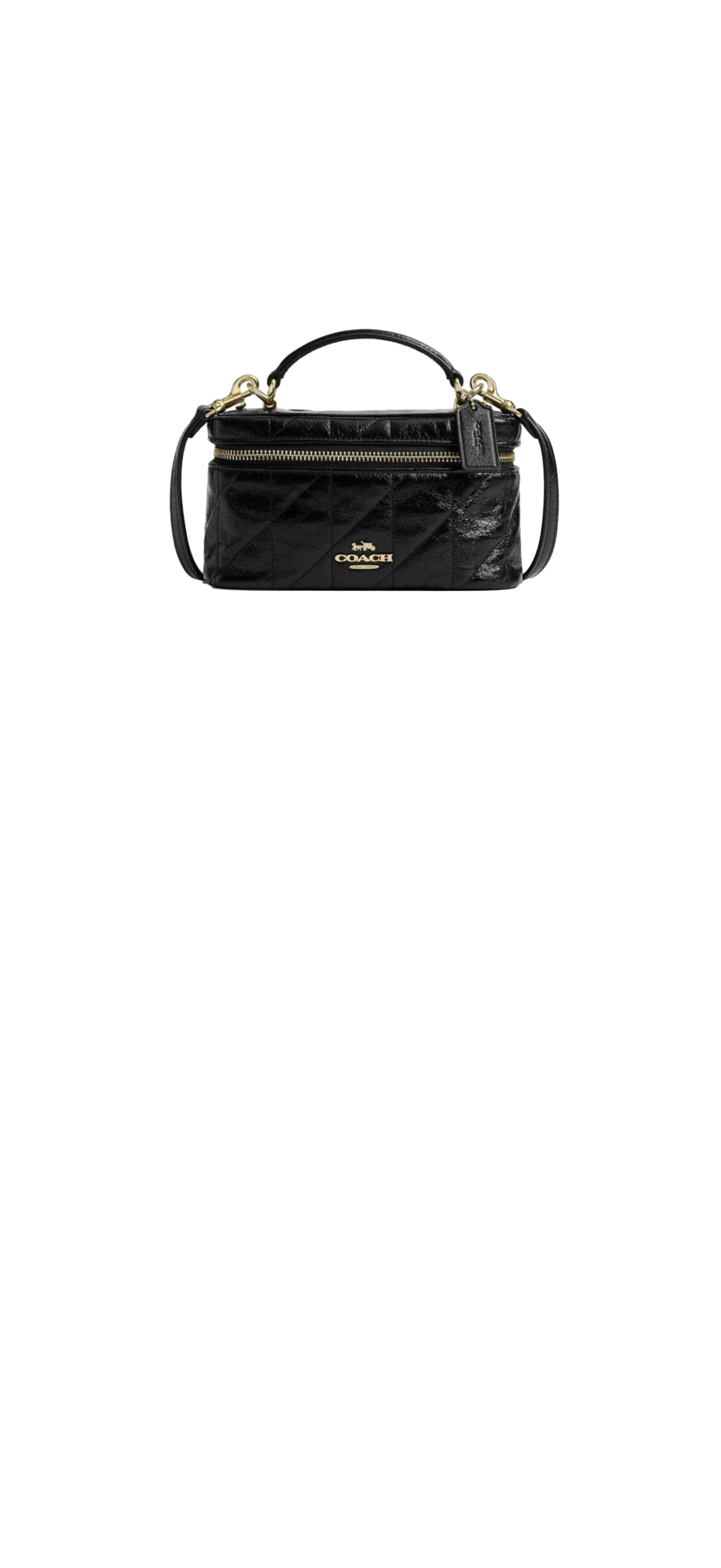 【Coach Outlet】Coach Rnr 18 Glz Qlt  黑