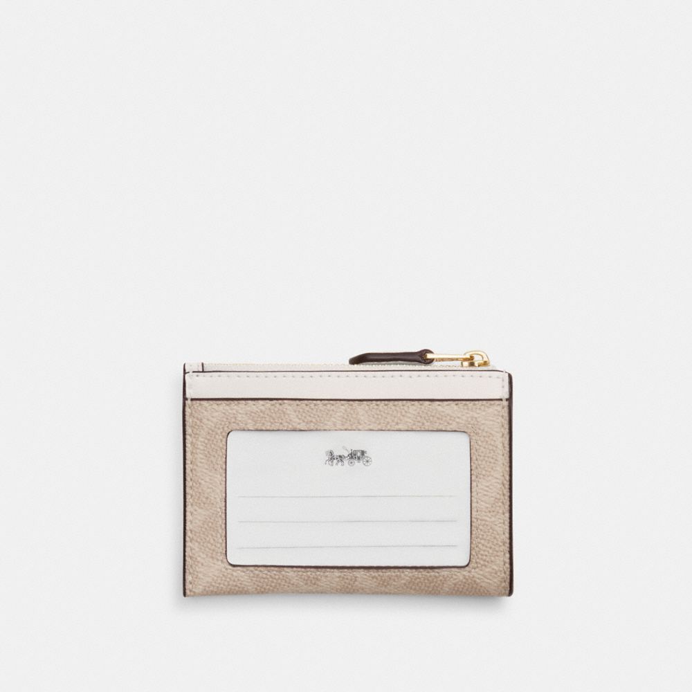 【Coach Outlet】Mini Skinny Id Case In Signature Canvas  奶茶
