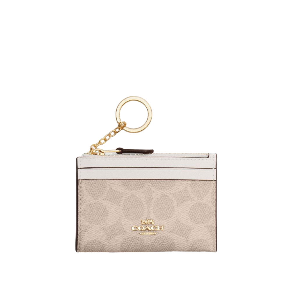 【Coach Outlet】Mini Skinny Id Case In Signature Canvas  奶茶