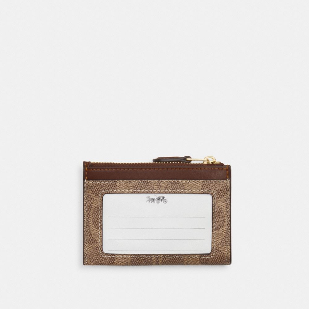 【Coach Outlet】Mini Skinny Id Case In Signature Canvas  咖