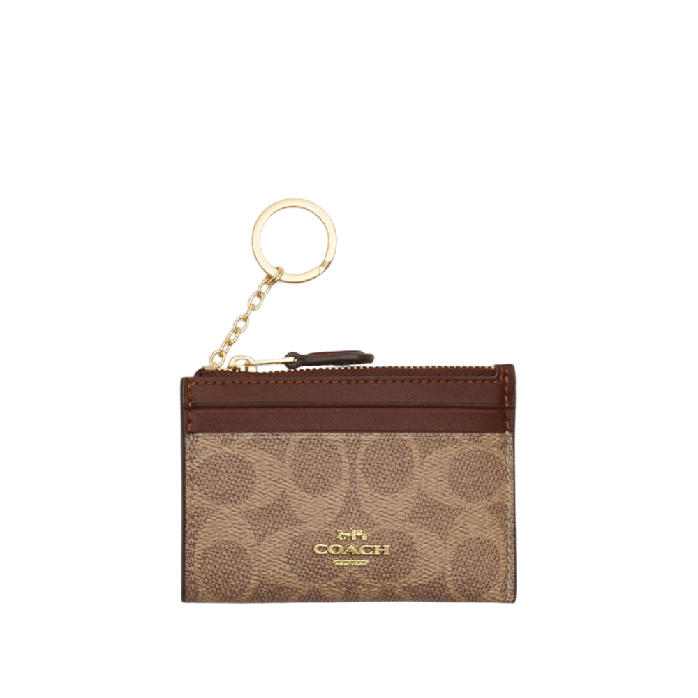 【Coach Outlet】Mini Skinny Id Case In Signature Canvas  咖